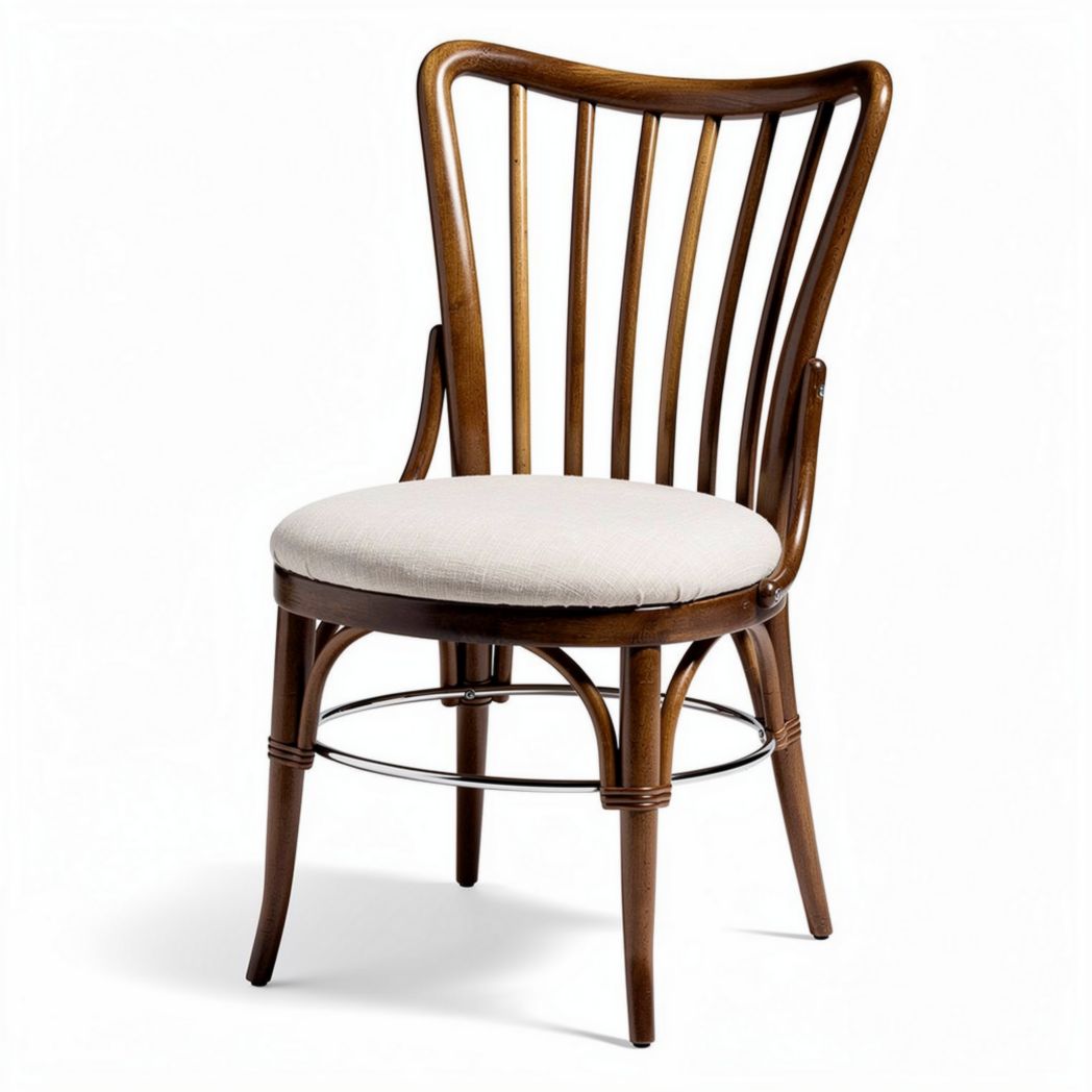 Wooden dining chair with cushion for comfort - 50 x 50 x 90cm