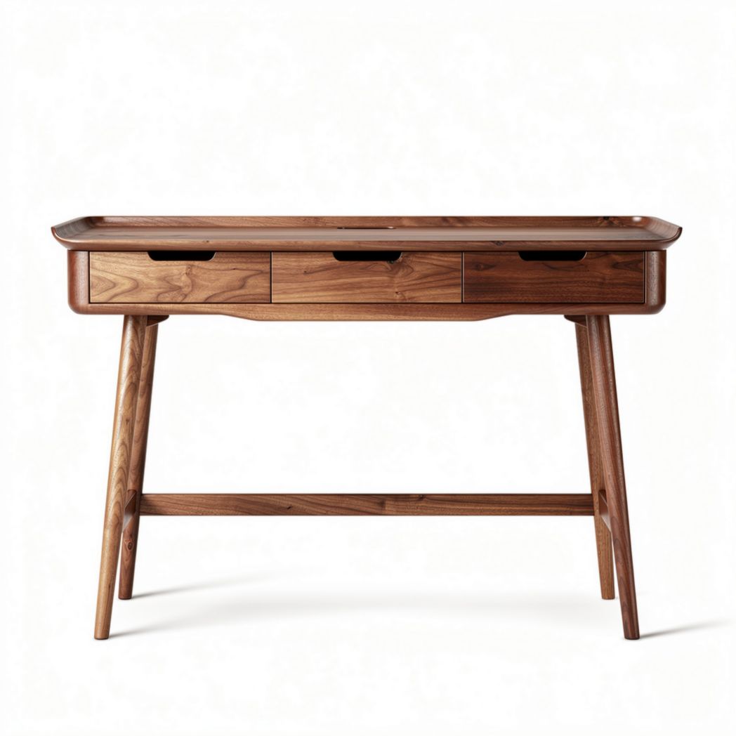 Wooden writing desk with three drawers for home office - 120 x 60 x 75cm
