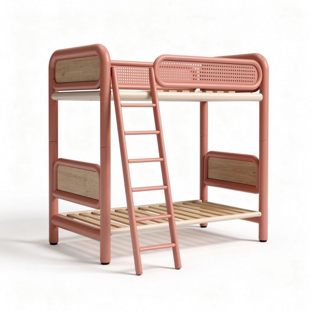 Bunk bed with wooden slats - 200 x 100 x 160cm, suitable for kids' rooms