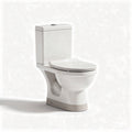 Dual-flush toilet in ceramic construction - 70 x 38 x 80cm