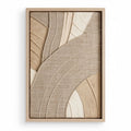 Textured wall art panel - linen and plaster construction - 30 x 20 x 5cm